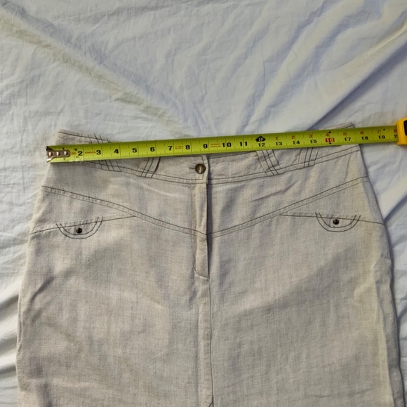 Long Cream Linen Maxi Skirt with flared bottom Women’s size 10 - Picture 3 of 6